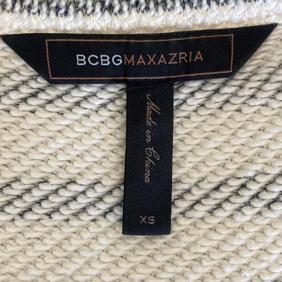 BCBGMaxAzria White/Gray Striped Cotton Jacket - Picture 6 of 7